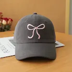 Beard Embroidered Bow 26 Gray