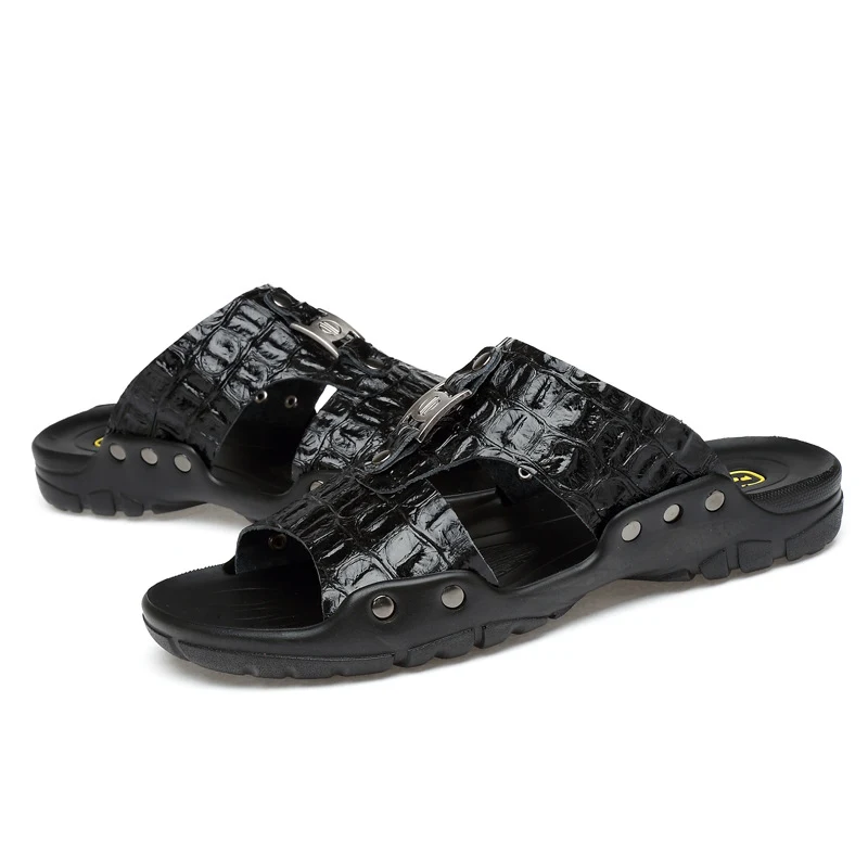 Title 4, Sandálias Grain masculinas de verão, sapatos de...