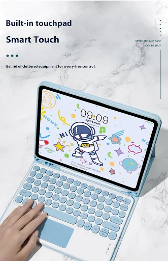 Title 4, Capa de teclado magnético de toque em couro com...