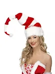 Red and white elf hat