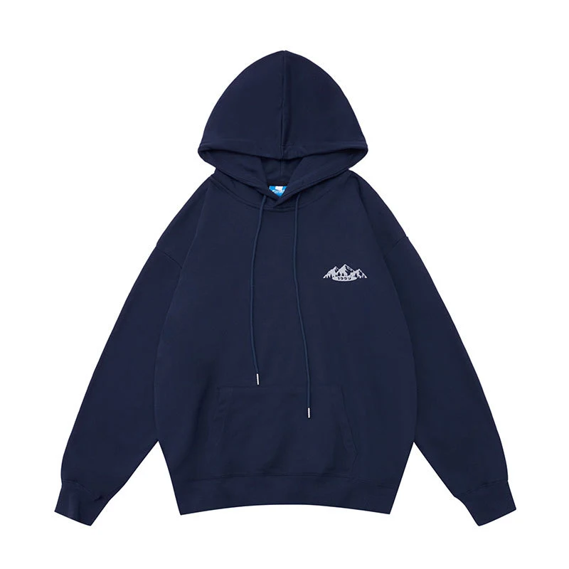 Mountain Snow Mountain Impresso Plus Size Suéter solto com capuz — foto 2
