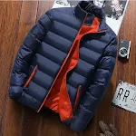 Men's stand collar padded cardigan jacket. Perfect for cold weather. Provides warmth and comfort. Stylish and functional — photo 5