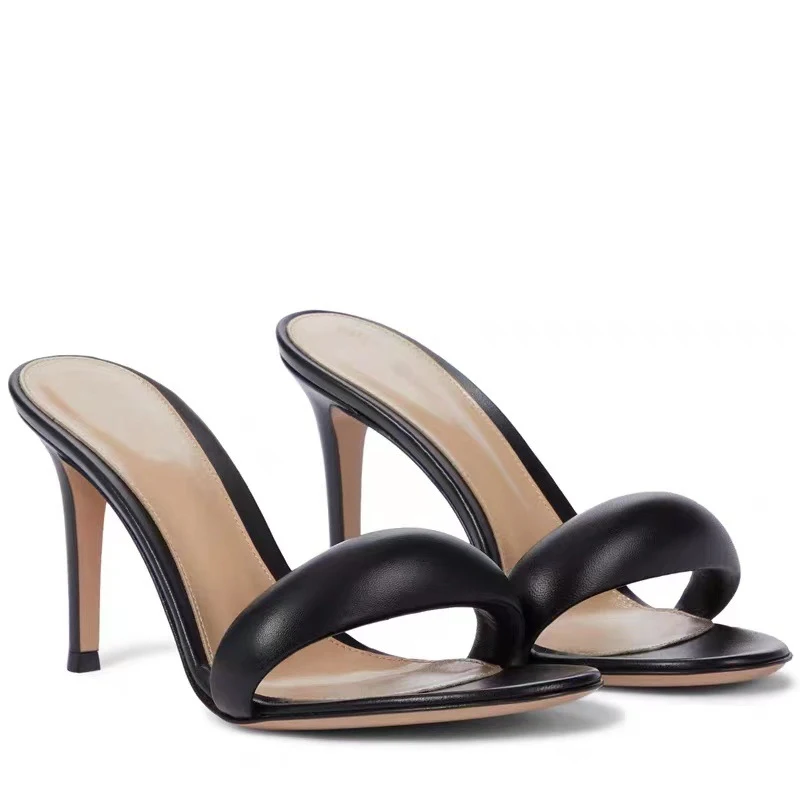 Sapatos de salto alto plus size femininos, com bico redondo e design de uma linha, perfeitos para conforto e elegância em qualquer evento. — foto 2