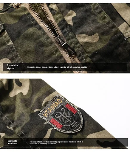 Title 7, Chaqueta Casual de Hombre Camuflaje Estampado p...
