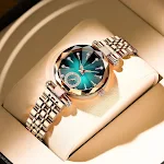Relógio feminino de aço inoxidável à prova d'água. Elegância e durabilidade para seu dia a dia. Conforto e estilo garantidos. — foto 5