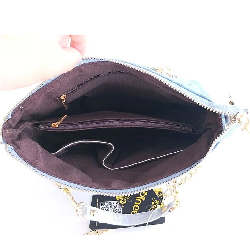 Bolsa mensageiro de um ombro só, estilo cowgirl, com aplicação de diamantes, para carregar seus pertences com elegância e brilho. — foto 4