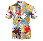 Completo uomo da spiaggia con stampa digitale, shorts e camicia, interno in mesh. Perfetto per l'estate, comodo ed elegante. — foto 7