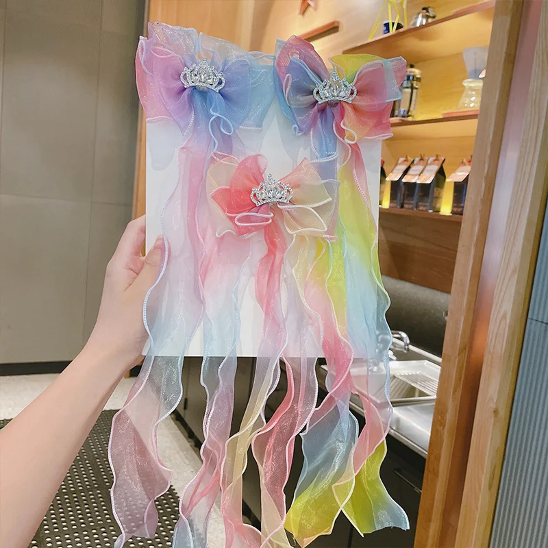 Tiara Infantil para Rabo de Cavalo Laço de Gelo e Neve Fita para Cabelo com Laço Acessório Fofo e Fresco Ideal para Crianças — foto 3