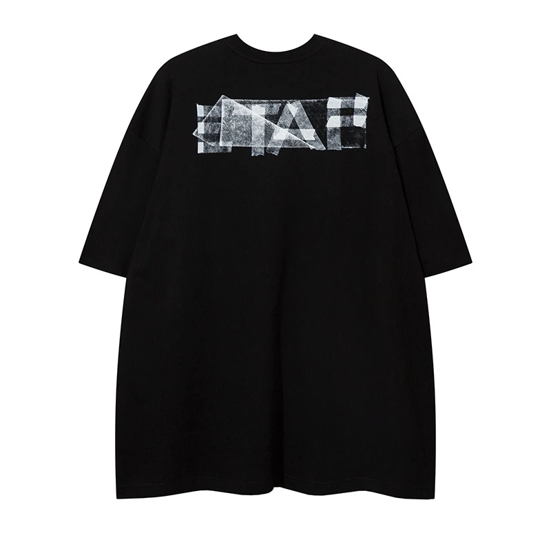 Title 2, Letter Printed Loose Top For Men And Women. Com...