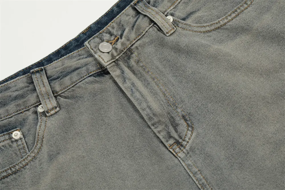 Title 18, Mens Retro Loose Multi-pocket Wide-leg Trouser...