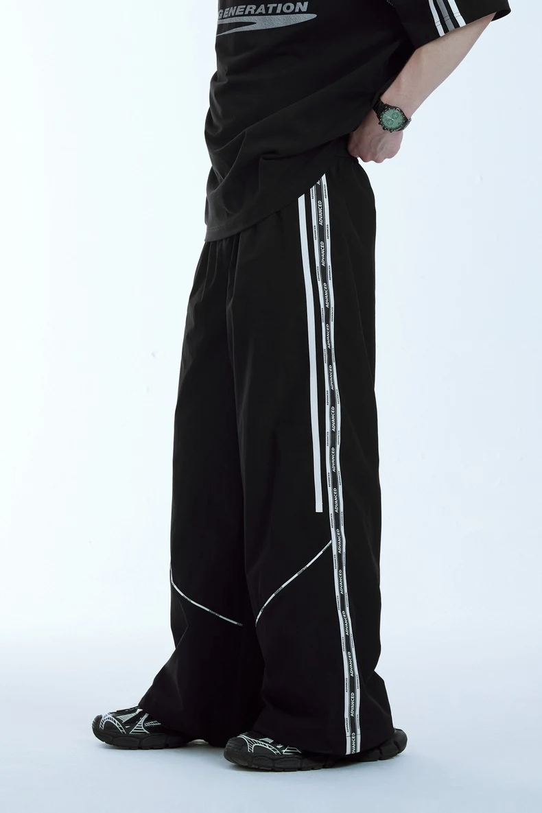 Title 3, Mens Printing Stitching Sports Loose Retro Cas...