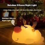 Luminária de Noite Pequena Rena Silicone Recarregável Luz Suave para Quartos Infantis Design Fofo Portátil Ideal para Bebês e Crianças — foto 5