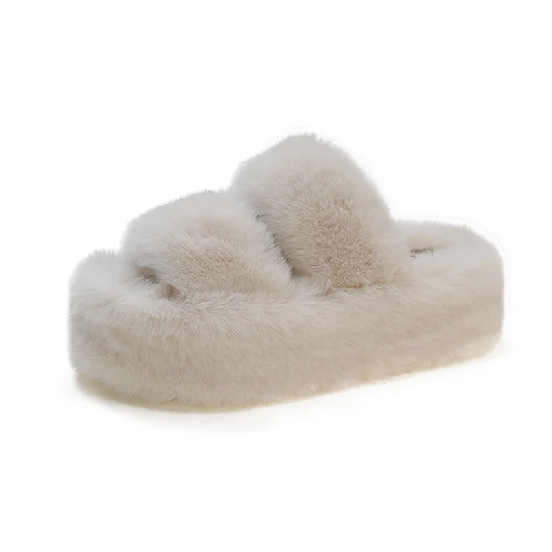 Title 10, Plus size dames slippers dikke zool 7cm, gebors...
