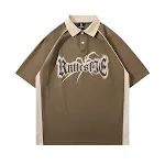 Men's Spider Letter Print Short-sleeve Polo Shirt, a stylish and comfortable option for casual wear, perfect for warm we — photo 15