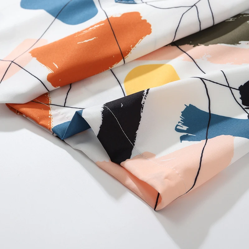 Chemise grande taille Tide Brand High Street avec imprimé intégral peinture. Confort et style urbain. — photo 3
