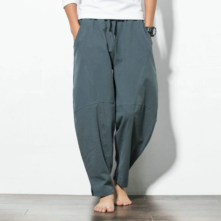 Ethnic Style Cotton And Linen Lace Hip-Hop Loose Harem Pants, Comfortable and Stylish, Perfect for Casual Wear, a Unique — photo 5