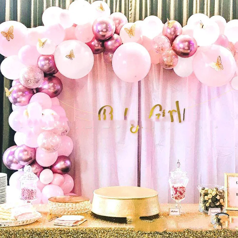 Menina Butterfly Baby Party Decoration Balloon Supplies — foto 5