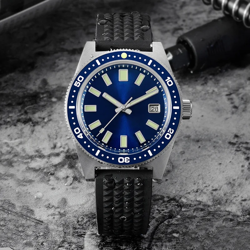 Relógio Mecânico Submersível À Prova D'Água com Cristal de Safira Curvo. Mergulhe com Confiança. Ideal para Esportes Aquáticos e Aventura. — foto 4