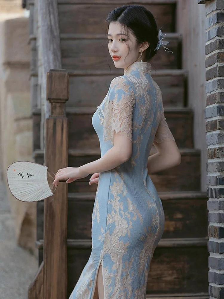 Title 8, Cheongsam in pizzo, temperamento giovane, estat...