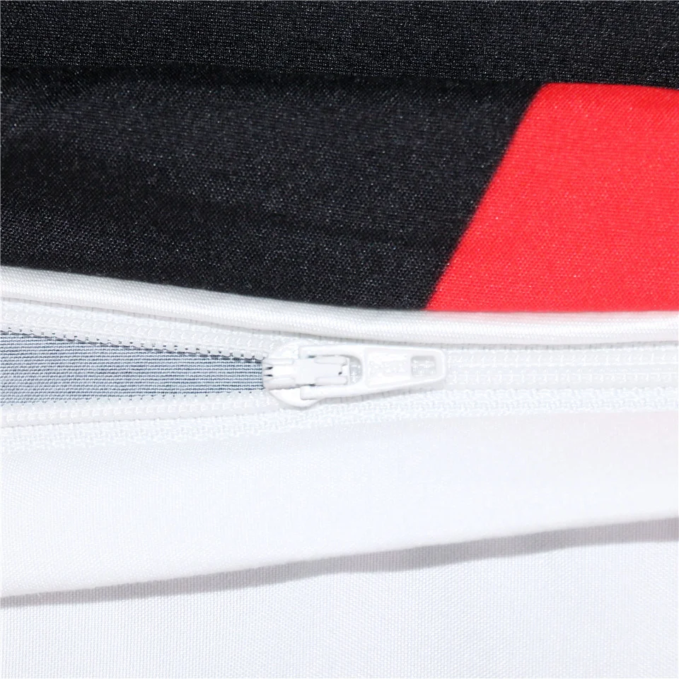 Title 6, Red and Black Bulldog Bedding Three-piece Set —...