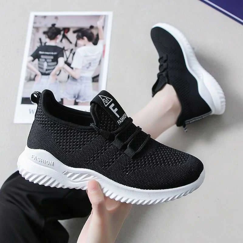 Ademende hardloopschoenen met holle mesh voor reizen, ronde neus, veters, comfortabel en lichtgewicht voor dagelijks gebruik. — foto 5