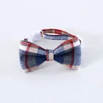 Denim Blue Plaid Bow
