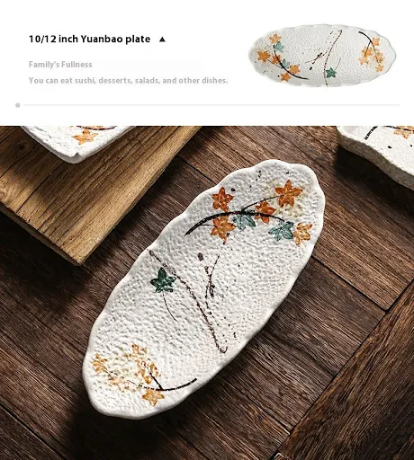 Title 9, Creative Retro Dinner Plate Boat Shaped Ingot P...