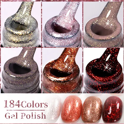 Title 4, Populaire set glitter nagellijm effen kleur. Vo...