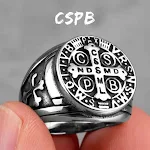 Anel Cruzado CSPB Masculino Aço Inox e Titânio, resistente e elegante, ideal para uso diário e um presente especial. — foto 4
