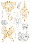 Personalisierte Mode Mandala Wasserdichte Bronzing Tattoo Aufkleber - Dein individueller Look, langanhaltend und wasserfest! — foto 1