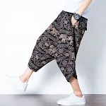 Chinese style retro large Nepalese pants with Thai elephant print, perfect for a comfortable and unique bohemian look. — photo 8