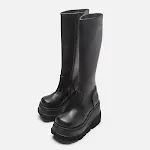 Women's Fashion Wedge Platform Knee-High Boots, Small Tube Circumference, Stylish and Comfortable, Perfect for Everyday — photo 4
