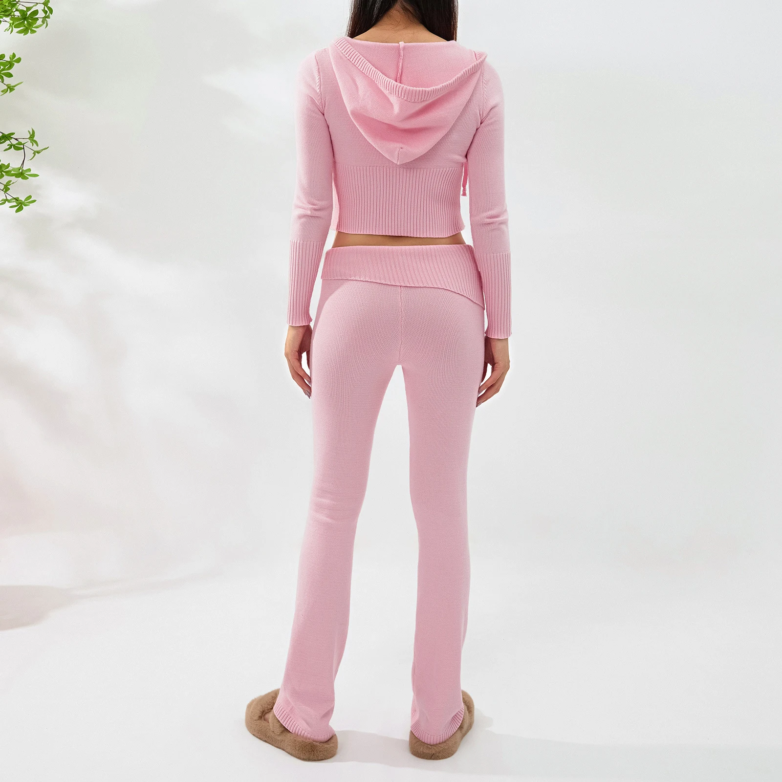 Title 12, Completo donna 2 pezzi in maglia con cappuccio,...