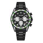 Black with green shell