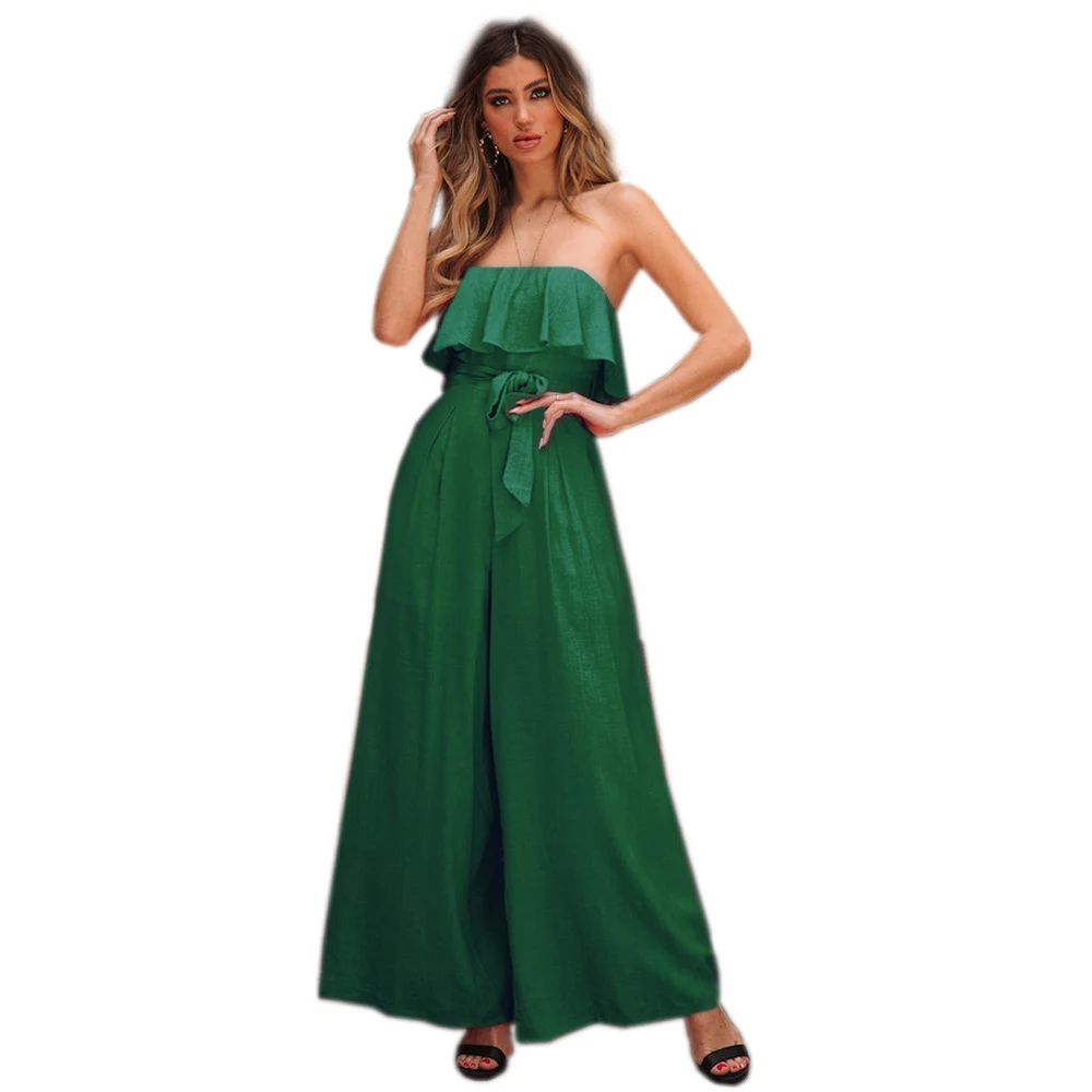 Title 4, Pantaloni casual a gamba larga con top a tubo s...
