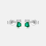 Brincos de Stud Coreanos Pequenos e com Personalidade, Zircônia e Prata S925. Elegância e charme para o seu dia a dia. — foto 6