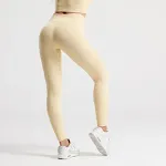 High waisted ribbed yoga pants designed for cycling. Breathable, comfortable, and stretchy, providing support and freedo — photo 4