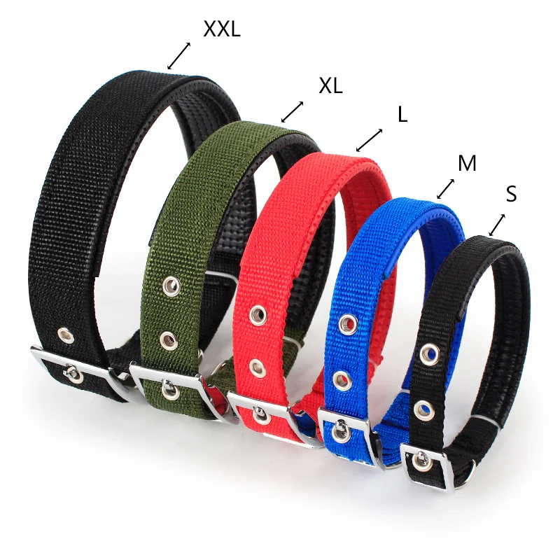 Title 2, Solid Dog Collars Nylon Dog Collar For Small M...