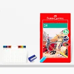 Conjunto de lápis de cor oleosos para arte, iniciantes e estudantes. Perfeitos para pintura aquarela e uso profissional. — foto 3