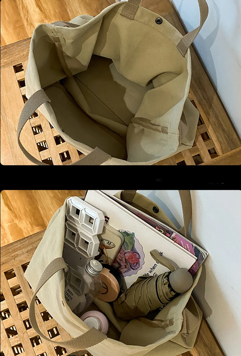 Title 5, Grote canvas tas dames casual fashion tote alfa...