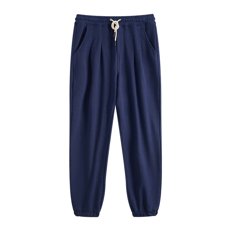 Men's Casual Loose Knitted Track Sweatpants with Ankle Ties and Draping Design, Comfortable and Stylish for Everyday Wea — photo 6