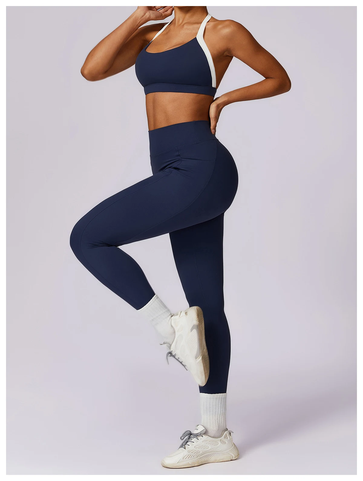 Halter Shockproof Beauty Back Yoga Bra. Experience comfort and support during workouts. Enjoy freedom of movement. Perfe — photo 1