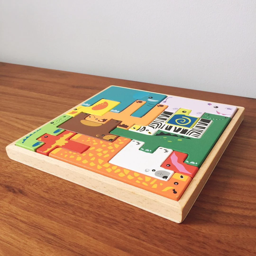 Title 5, Creative Childrens Wooden Building Blocks Educ...