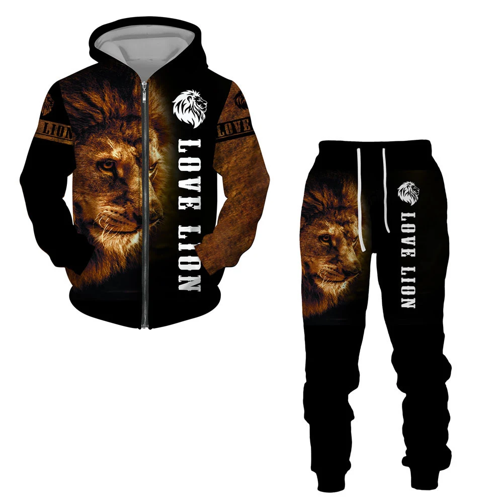 Title 8, Mens Sports Print Fashion Zip Sweatshirt Set –...