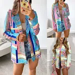 Giacca da completo piccola con stampa digitale da donna Top da donna Elegante e versatile Perfetta per look formali e casual Comfort e stile si incontrano — foto 5