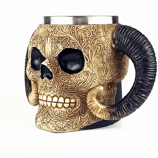 Title 3, Large Capacity Shofar Skull Beer Mug, perfect f...