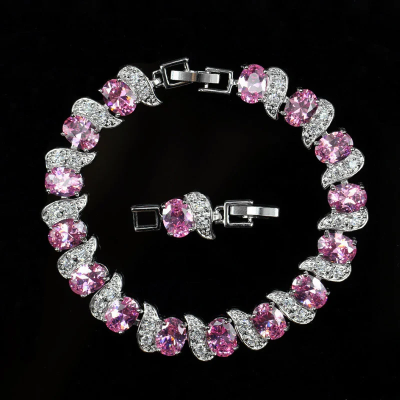 Pulseira de ouro real com zircônia de alta qualidade, adorno de cristal. Elegância e brilho deslumbrantes para realçar seu estilo. Presente perfeito. — foto 10