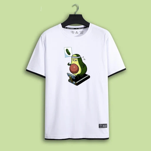 Title 14, Fashionable Simple Fun Avocado Print Simple T-s...