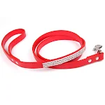 Fashion Diamante Leather Dog Leash Bling Rhinestones Collar Pet Walking Leads Small Pet Puppy Dog Supplies Purple Pink — photo 5