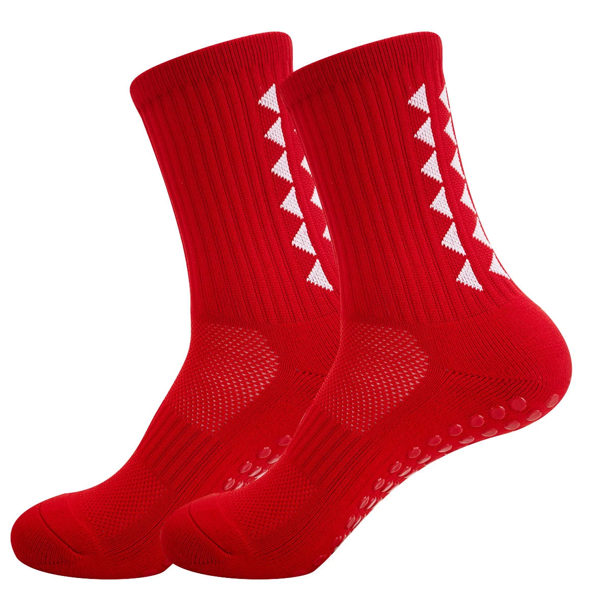 Antislip voetbal sokken, halfhoog met badstof zool en verdikking voor extra comfort, demping en optimale grip. — foto 4